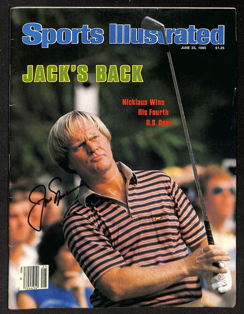 6 23 1980 Sports Illustrated Magazine Signed by Jack Nicklaus PSA DNA Authenticated: 6 23 1980 Sports Illustrated Magazine Signed by Jack Nicklaus PSA DNA Authenticated This is an original, autographed copy of the June 23, 1980, Sports Illustrated magazine featuring golf legend Jack N