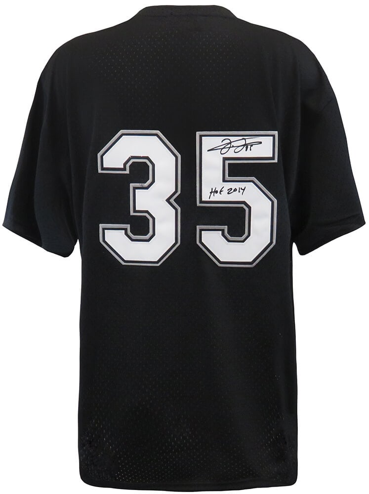 Frank Thomas Signed Black White Sox Jersey HOF 2014 with COA: Frank Thomas Signed Black White Sox Jersey HOF 2014 with COA Celebrate the legacy of Frank Thomas with this original Chicago White Sox black Mitchell & Ness batting practice jersey. This authentic jer