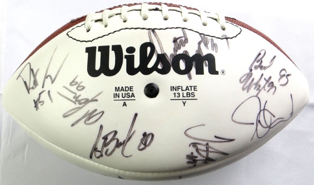 1988 Indianapolis Colts Team Signed Football Marshall Faulk Marvin Harrison JSA Authenticated 29: 1988 Indianapolis Colts Team Signed Football Marshall Faulk Marvin Harrison JSA Authenticated 29 Signatures This original 1988 Indianapolis Colts team-signed football features the autographs of notabl