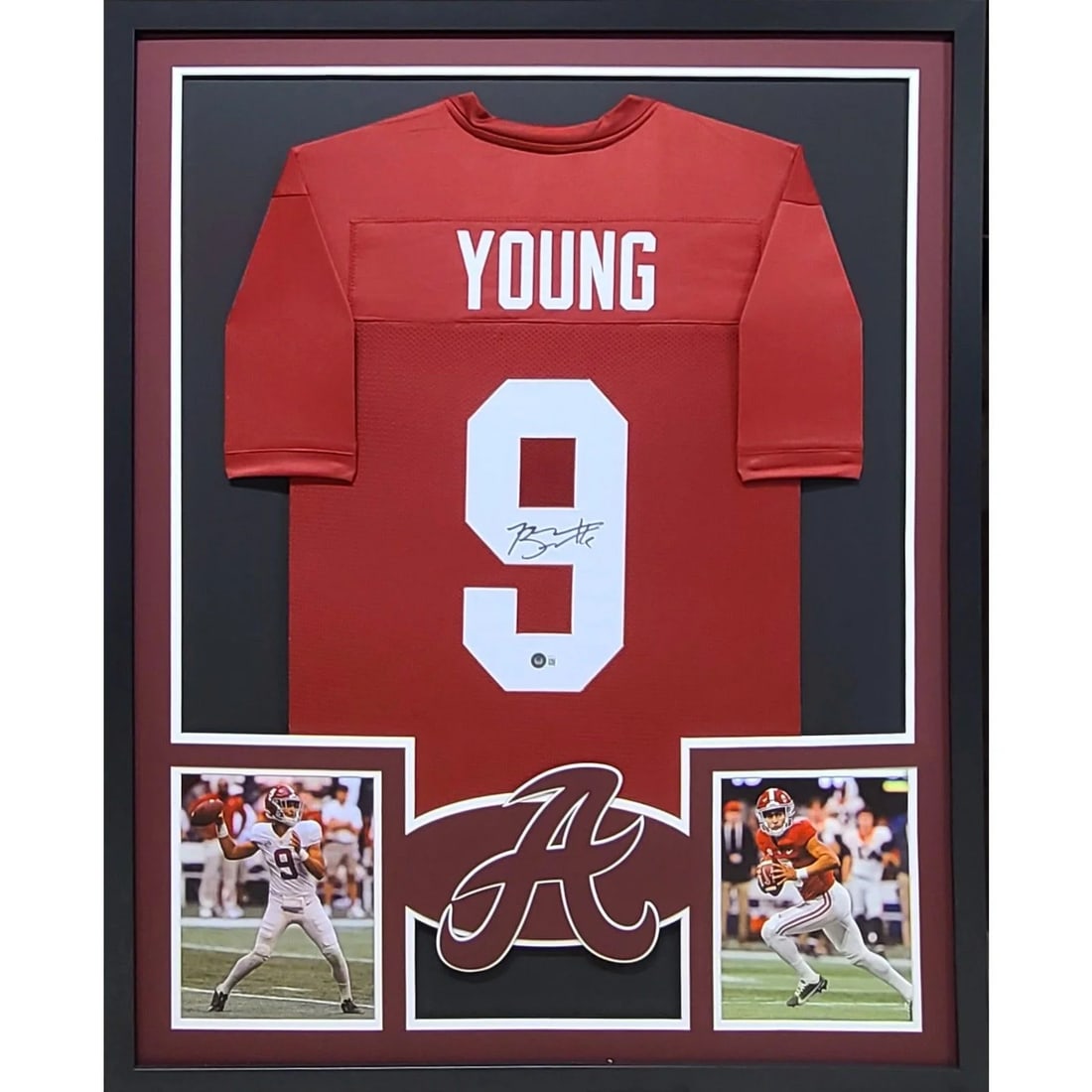 Bryce Young Signed Alabama Framed Jersey Beckett Authenticated Heisman: Bryce Young Signed Alabama Framed Jersey Beckett Authenticated Heisman Add a touch of sports history to your collection with this autographed Bryce Young framed jersey. Celebrating his Heisman win, th