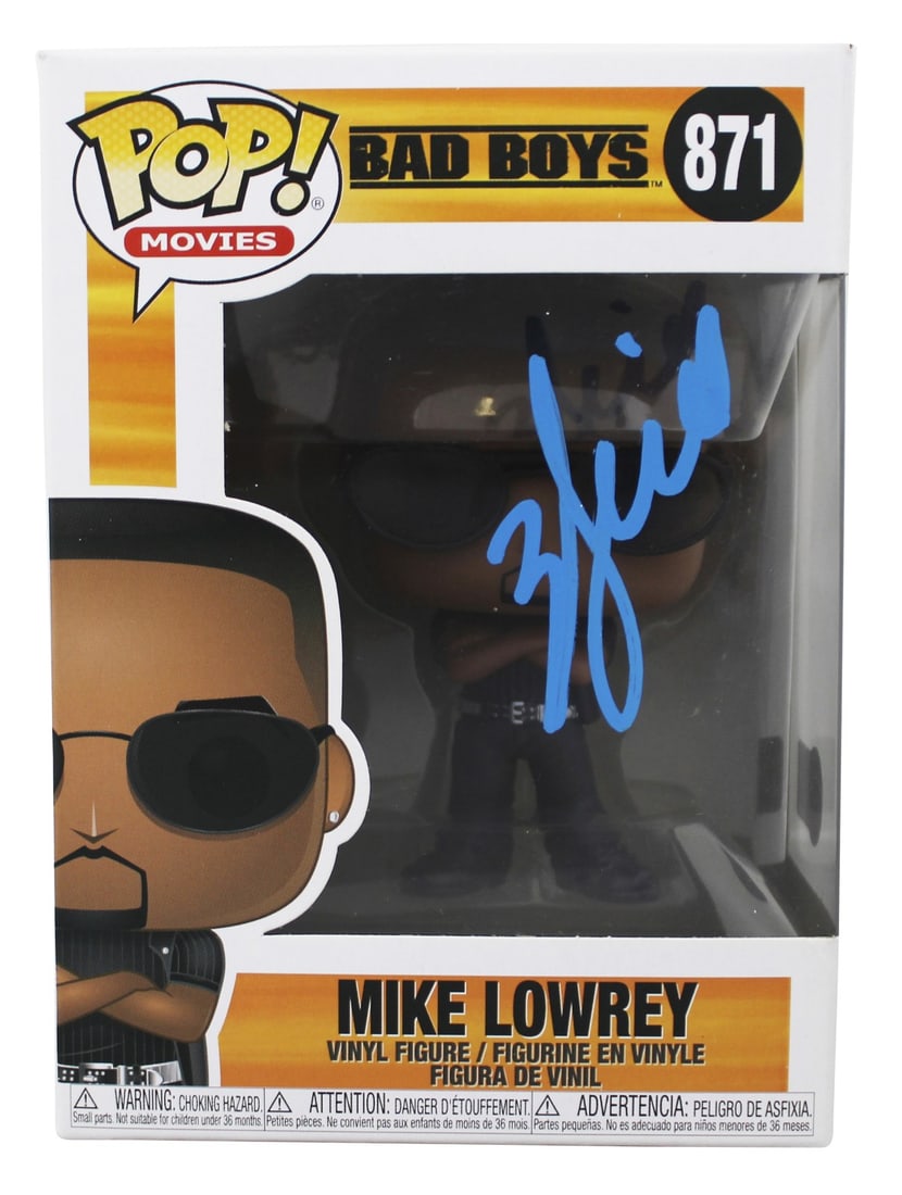 Will Smith Signed Mike Lowrey Funko Pop Figure Beckett Authenticated: Will Smith Signed Mike Lowrey Funko Pop Figure Beckett Authenticated This Funko Pop Vinyl Figure features Mike Lowrey (#871) from Bad Boys and has been personally signed by Will Smith. The autograph i