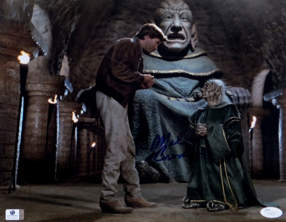 Mel Brooks Signed Spaceballs Yogurt 11X14 Photo JSA Authenticated: Mel Brooks Signed Spaceballs Yogurt 11X14 Photo JSA Authenticated This is an authentic 11x14 photograph of Mel Brooks as Yogurt from the iconic film Spaceballs. The photograph is signed by Mel Brooks,