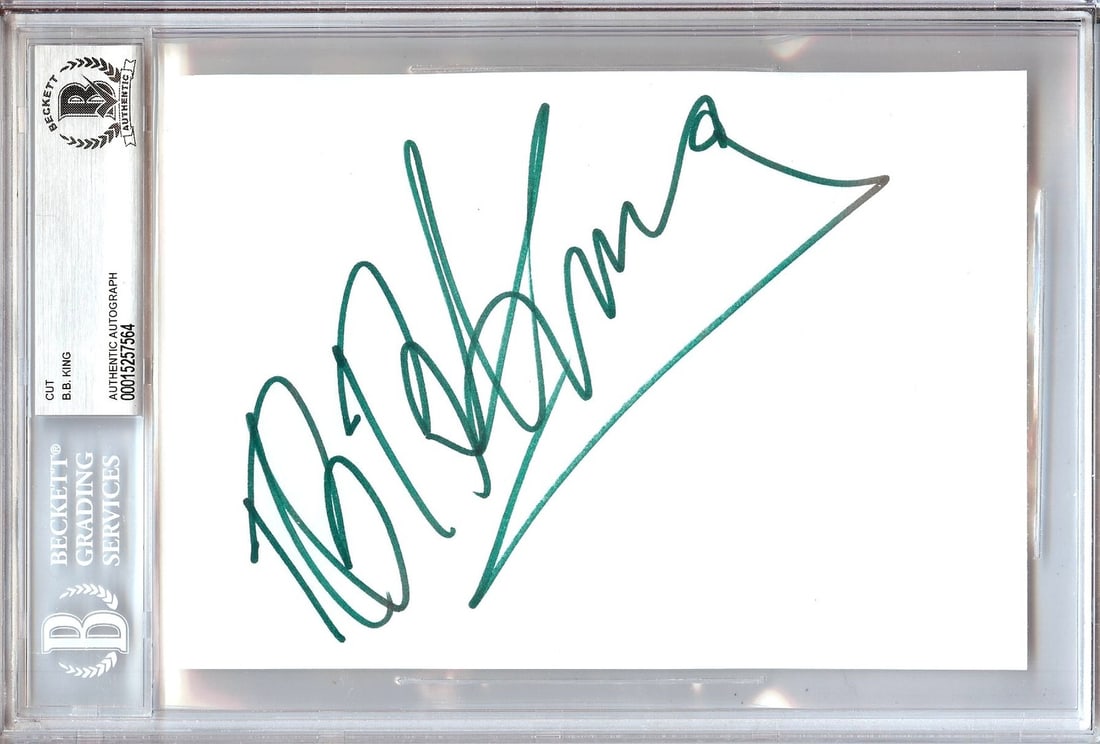 B.B. King Autographed Cut Signature Beckett Authenticated 6 x 9 (1 of 1)