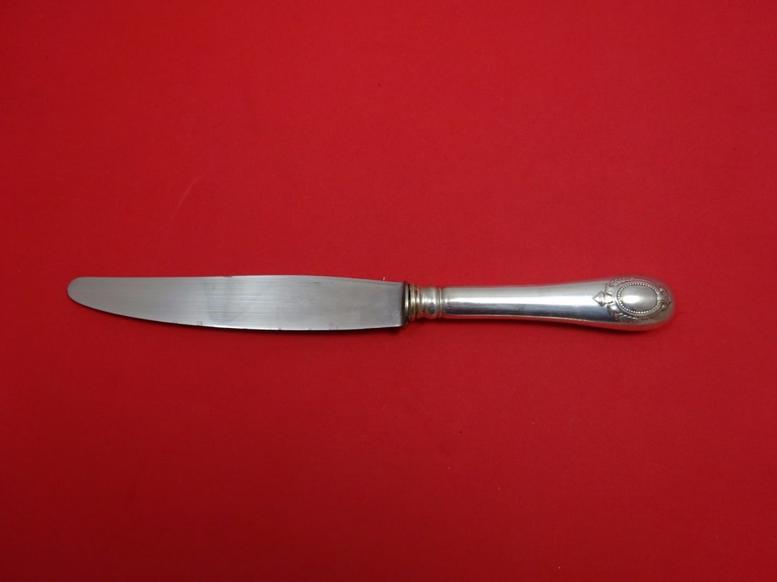Medallion Pattern .800 Silver Dinner Knife with Christofle Blade 9 7/8 Inches (1 of 1)