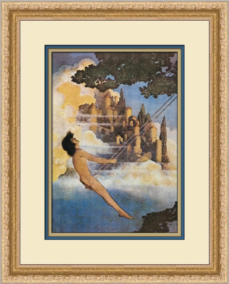 Maxfield Parrish The Dinky Bird Custom Framed Print 1999 Impressionism (1 of 2)