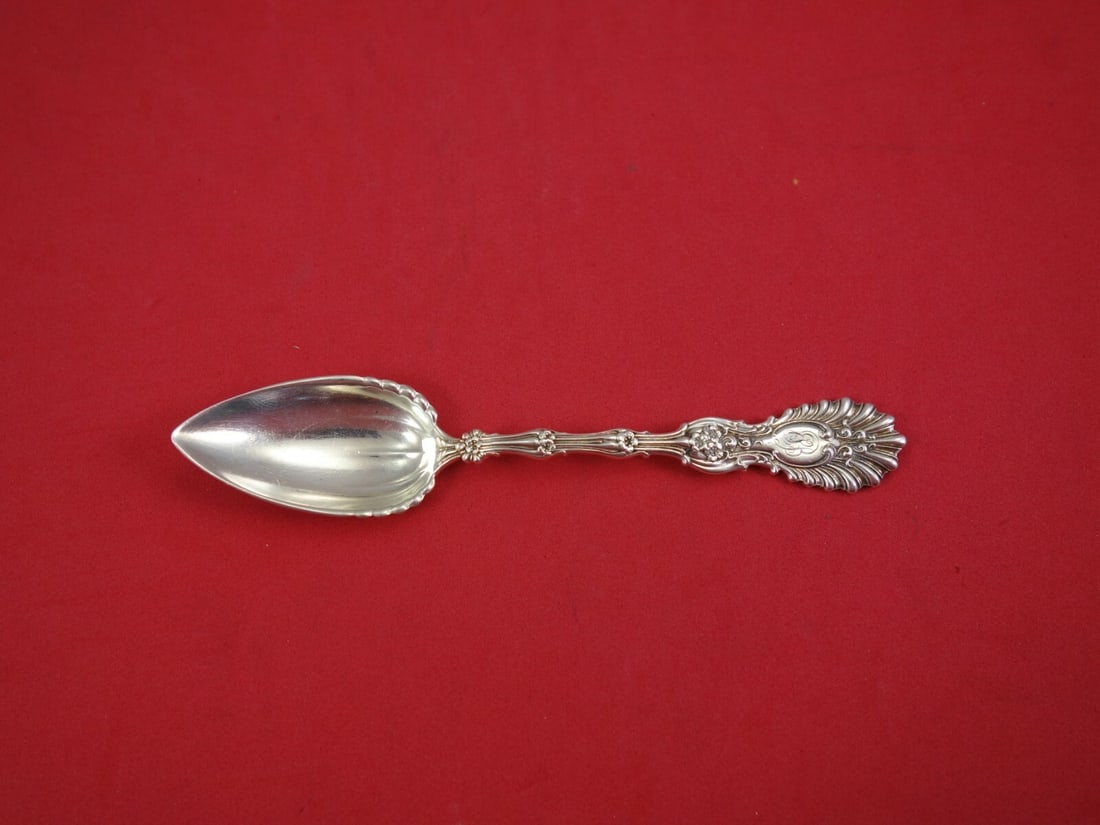 Whiting Radiant Sterling Silver Grapefruit Spoon 5 1/4" Monogrammed (1 of 2)