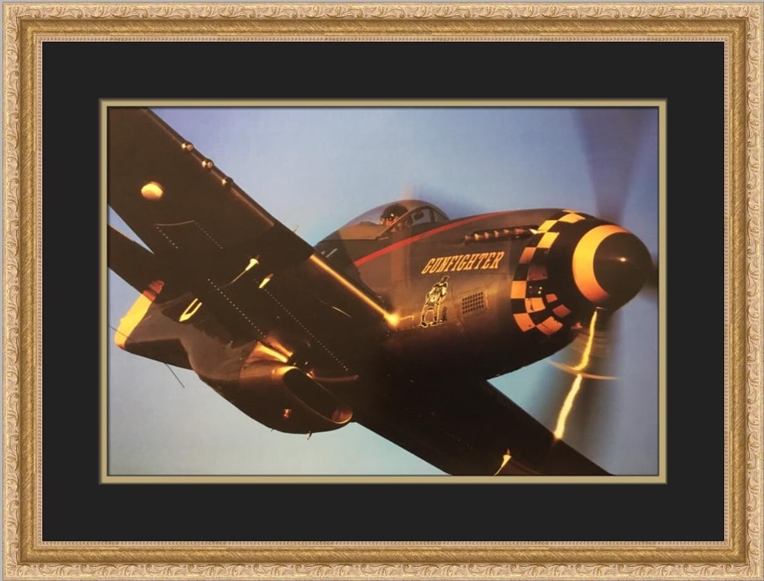 Custom Framed North American P-51D Mustang Print by Philip Makanna: Custom Framed North American P-51D Mustang Print by Philip Makanna This stunning custom framed print features the North American P-51D Mustang A, a remarkable piece of aviation art by artist Philip Ma