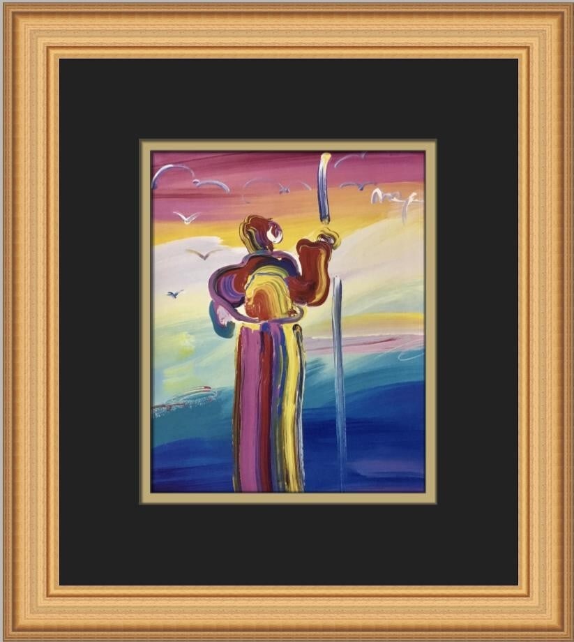 Peter Max Sage with Cane Custom Framed Pop Art Print 2005 (1 of 2)