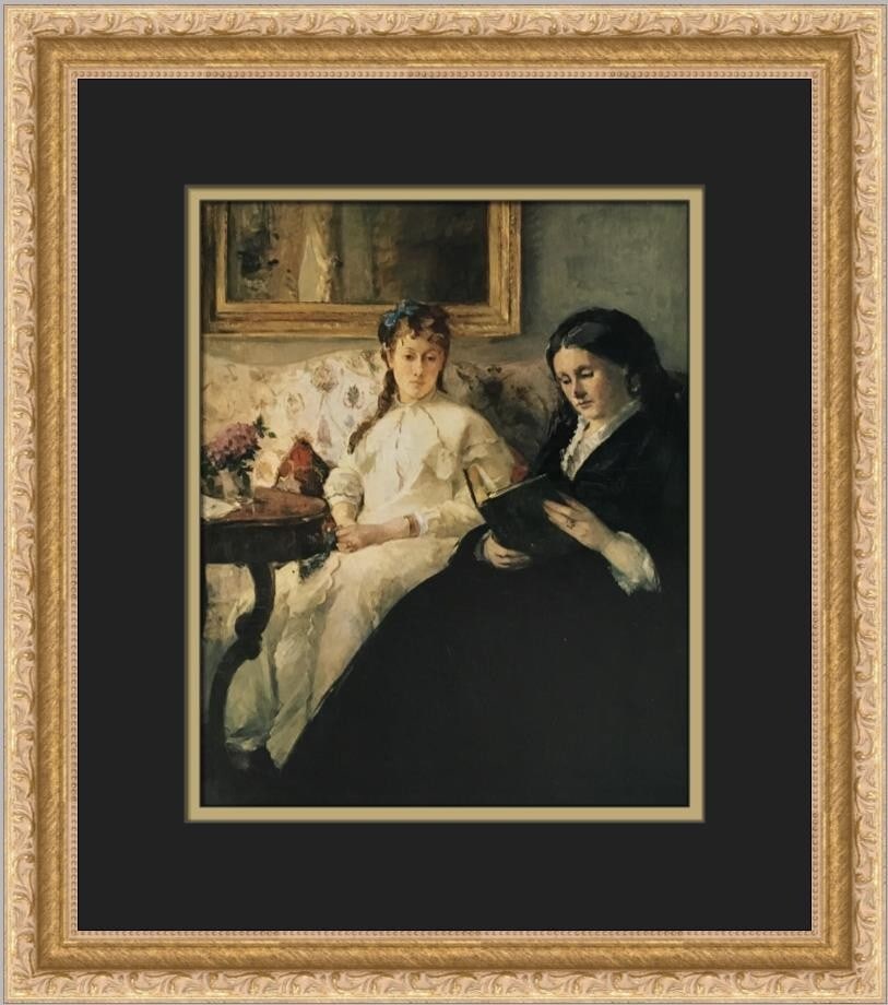 Berth Morisot The Mother and Sister Custom Framed Print 16 x 14 Impressionism Art: Berth Morisot The Mother and Sister Custom Framed Print 16 x 14 Impressionism Art This captivating print titled "The Mother and Sister of the Artist" features the exquisite artwork of Berthe Morisot,