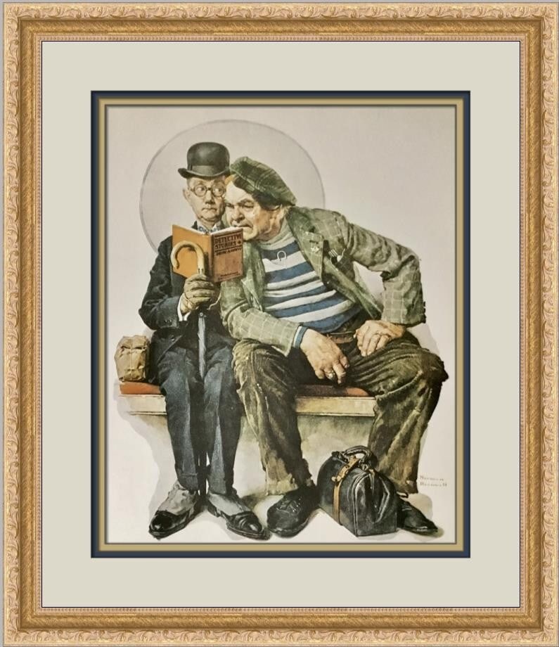 Norman Rockwell The Interloper Framed Print 1979 Americana Art: Norman Rockwell The Interloper Framed Print 1979 Americana Art This beautiful custom framed print titled "The Interloper" by renowned artist Norman Rockwell captures the essence of Americana. Created