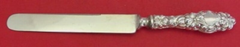 Dominick & Haff Blossom Sterling Silver Dinner Knife 9 5/8": Dominick & Haff Blossom Sterling Silver Dinner Knife 9 5/8" This exquisite dinner knife is crafted by Dominick & Haff in the charming Blossom pattern. Made of high-quality sterling silver, it features