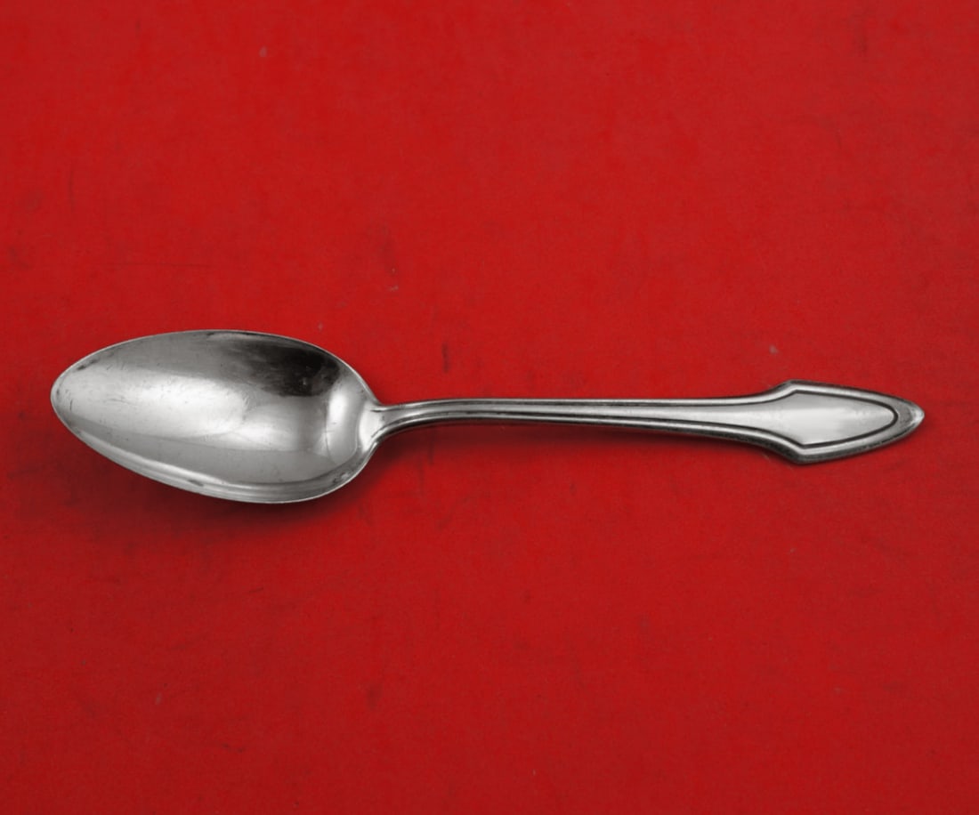 Alvin Molly Stark Sterling Silver Teaspoon 5 3/4 Inch Flatware: Alvin Molly Stark Sterling Silver Teaspoon 5 3/4 Inch Flatware This exquisite teaspoon features the timeless Molly Stark pattern by Alvin, crafted from high-quality sterling silver. Measuring 5 3/4 in