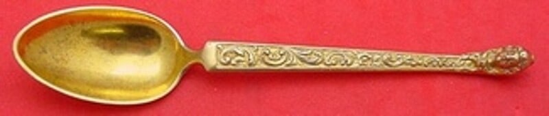 Gorham Florence Sterling Silver Teaspoon Vermeil Woman Design 5 7/8: Gorham Florence Sterling Silver Teaspoon Vermeil Woman Design 5 7/8 This exquisite Florence teaspoon by Gorham is crafted from sterling silver and features a stunning vermeil finish, providing a rich,