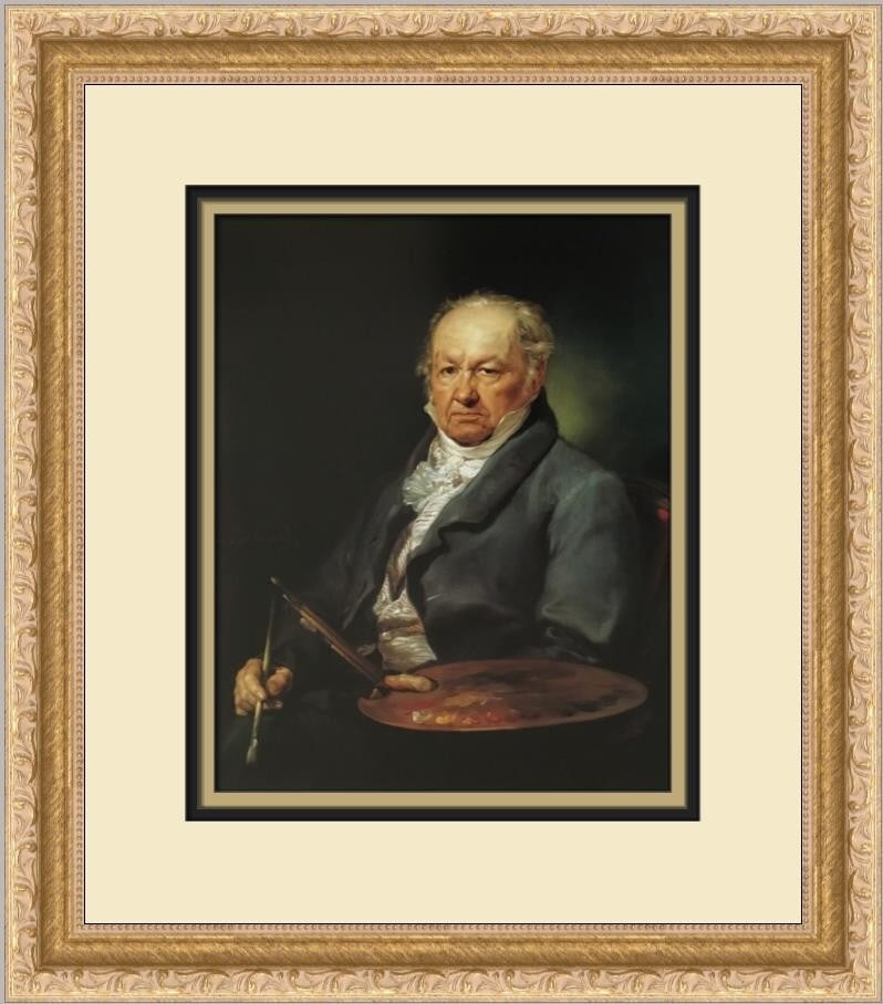 Vincent Lopez Portana The Painter Francisco De Goya Custom Framed Art Print: Vincent Lopez Portana The Painter Francisco De Goya Custom Framed Art Print This stunning custom framed print features the artwork titled "The Painter Francisco De Goya" by artist Vincent Lopez Portan