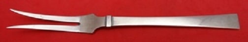 Hans Hansen Bell Sterling Silver 6 Inch Serving Fork: Hans Hansen Bell Sterling Silver 6 Inch Serving Fork This elegant serving fork, designed by Hans Hansen, features the exquisite 'Bell' pattern and is crafted from high-quality sterling silver. Measuri