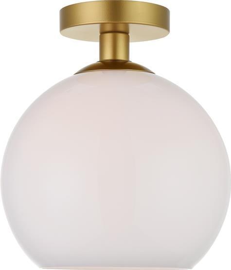 Elegant Lighting Baxter Brass Flush Mount Ceiling Light Frosted Glass: Elegant Lighting Baxter Brass Flush Mount Ceiling Light Frosted Glass Illuminate your space with this elegant flush mount ceiling light featuring a sophisticated brass finish and frosted glass. Design