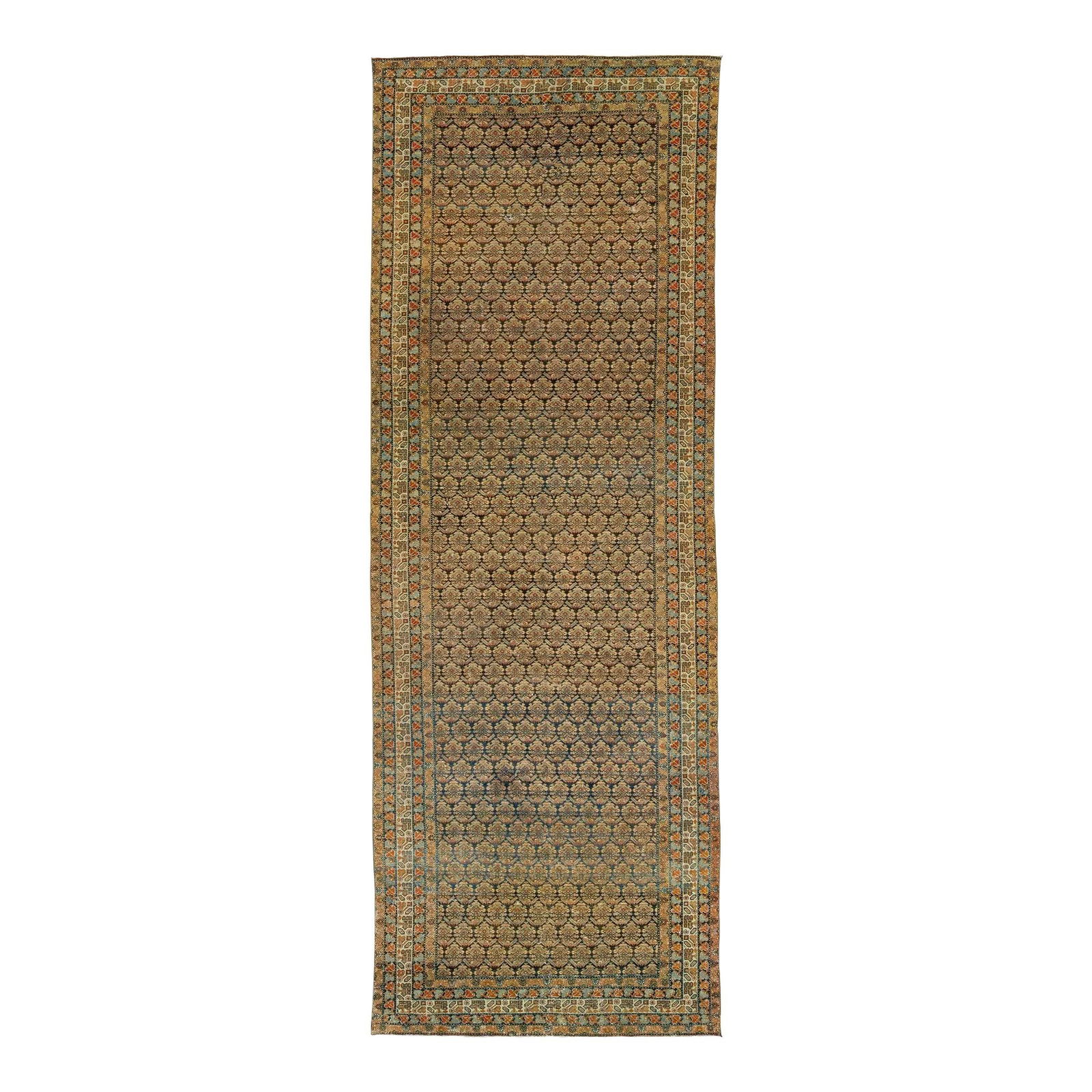 Antique Persian Malayer Wool Rug 6' x 16'10' Floral Design: Antique Persian Malayer Wool Rug 6' x 16'10' Floral Design Discover the beauty of this exceptional antique Persian Malayer rug, meticulously handcrafted from high-quality wool. Its stunning design fea