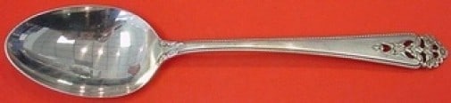 International Sterling Silver Serving Spoon Queen's Lace 8.5 Inch: International Sterling Silver Serving Spoon Queen's Lace 8.5 Inch This exquisite serving spoon features the elegant Queen's Lace pattern by International Sterling. Crafted from high-quality sterling s