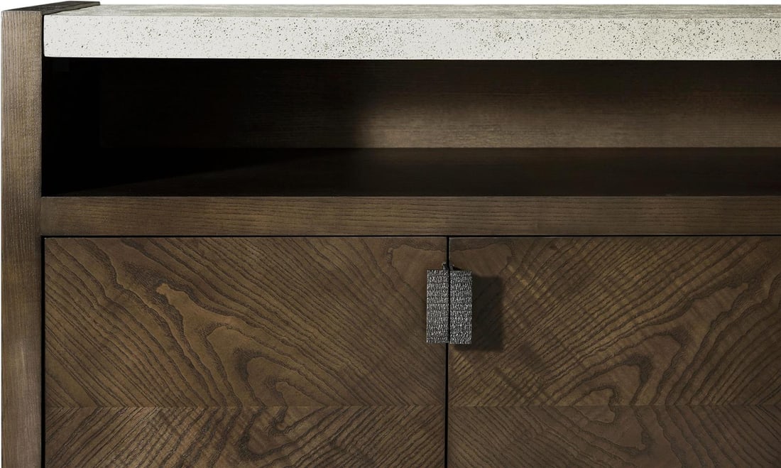 Theodore Alexander Catalina Media Cabinet Earth Finish 70" Rectangular: Theodore Alexander Catalina Media Cabinet Earth Finish 70" Rectangular Enhance your living space with this Chic Contemporary Media Cabinet from the Catalina collection by Theodore Alexander. This styl