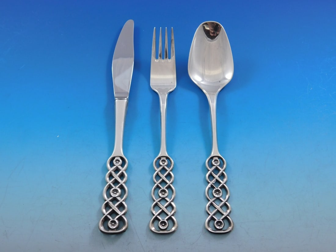 David Andersen Ringebu 24 pc 830S Silver Dessert Set with Caddy (1 of 5)