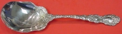 Gorham Imperial Chrysanthemum Sterling Silver Berry Spoon 8 3/4": Gorham Imperial Chrysanthemum Sterling Silver Berry Spoon 8 3/4" This exquisite berry spoon is crafted from high-quality sterling silver and features the elegant Imperial Chrysanthemum pattern by Gorh
