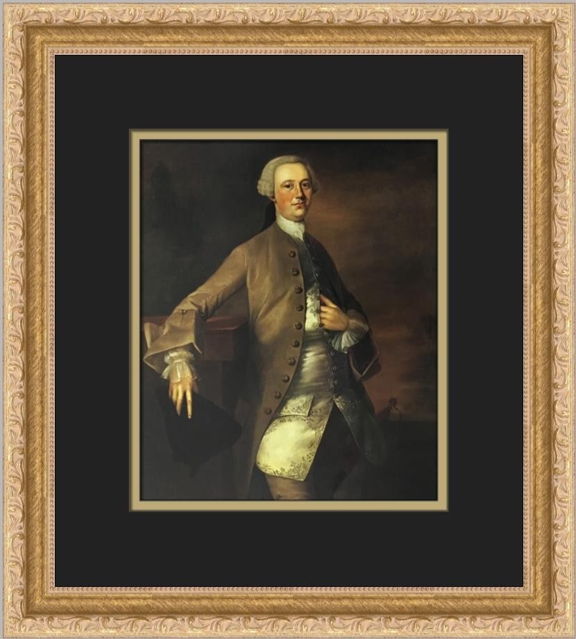Thomas Gainsborough A Portrait of David Garrick Custom Framed Print 14 x 13 (1 of 2)