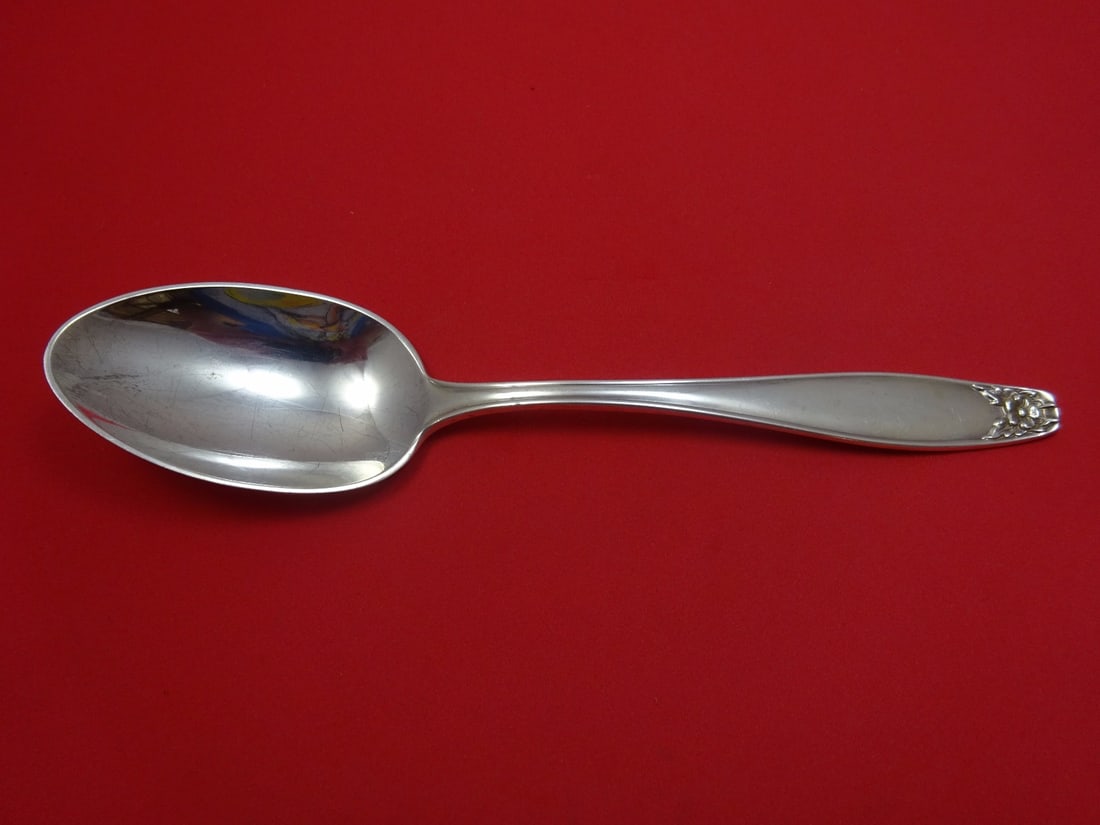 Stieff Puritan Sterling Silver Serving Spoon 8.5 inches (1 of 1)