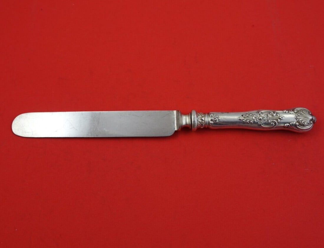 Whiting Old King Sterling Silver Dinner Knife 9 5/8 Blunt Blade (1 of 3)