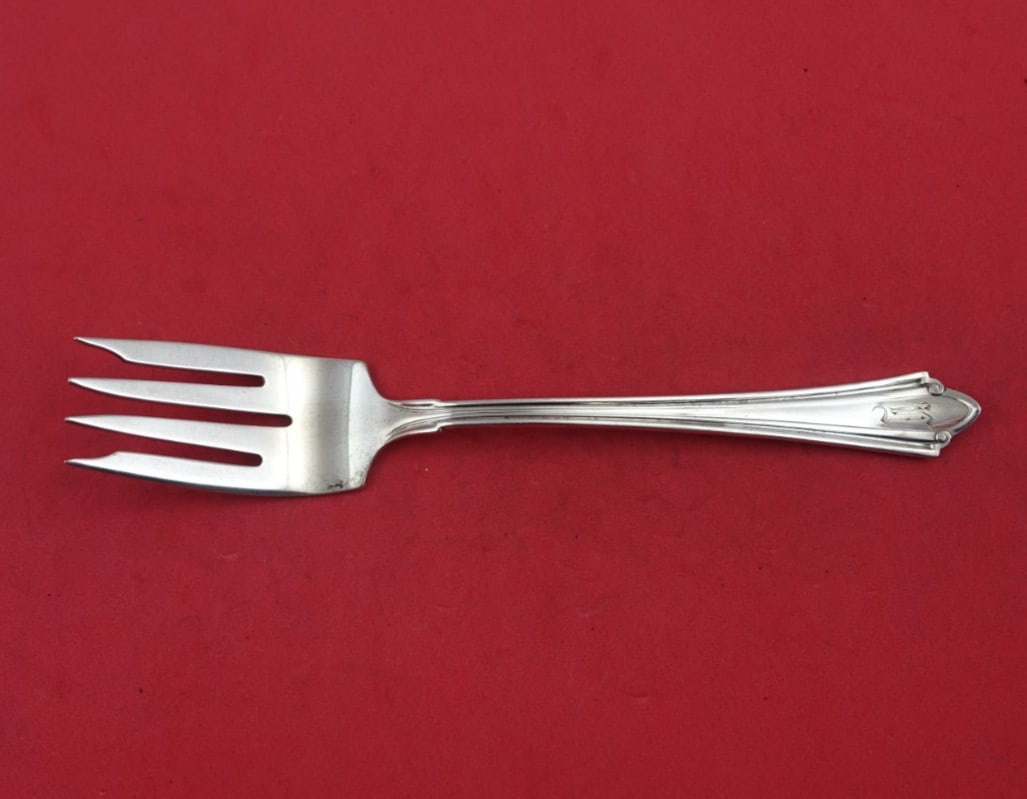 International Sterling Silver Westminster Salad Fork Notched Tines Monogrammed: International Sterling Silver Westminster Salad Fork Notched Tines Monogrammed Enhance your dining experience with this exquisite salad fork from the Westminster pattern by International. Crafted from