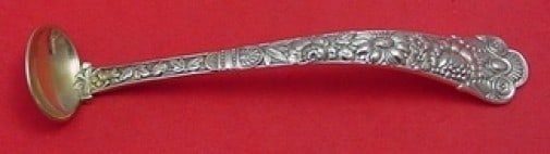 Gorham Cluny Sterling Silver Mustard Ladle Gold Washed 4 3/4 Inch: Gorham Cluny Sterling Silver Mustard Ladle Gold Washed 4 3/4 Inch Discover the timeless elegance of the Cluny Mustard Ladle by Gorham, crafted from high-quality sterling silver and beautifully gold wa