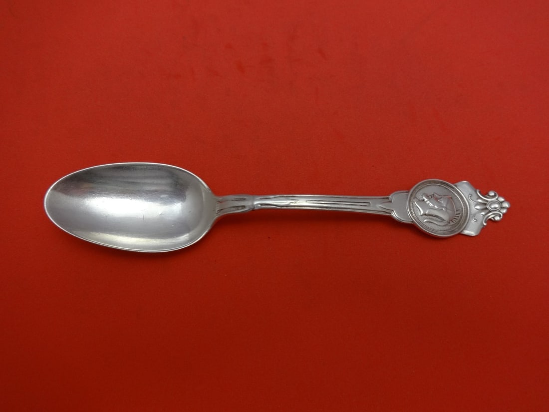 Phil B Gilbert Medallion Sterling Silver Teaspoon 6 inch Monogrammed: Phil B Gilbert Medallion Sterling Silver Teaspoon 6 inch Monogrammed This exquisite teaspoon features a stunning Sterling Silver composition by renowned maker Phil B. Gilbert. Measuring 6 inches, it s