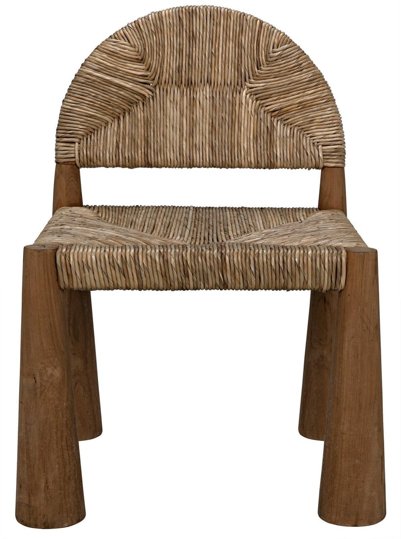 Rustic Noir Laredo Teak Chair with Woven Seat: Rustic Noir Laredo Teak Chair with Woven Seat Introducing the Elegant Teak Laredo Chair, a perfect addition to any room with its rustic style and vintage charm. This chair features a sturdy constructi