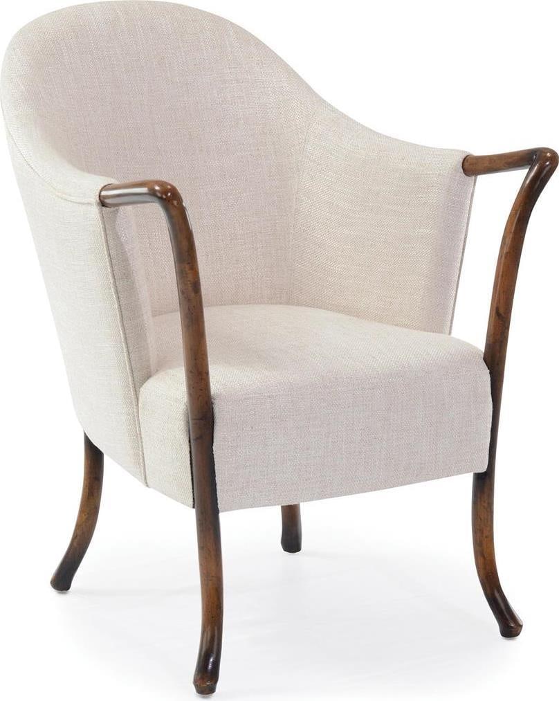 John-Richard Lakewood Armchair Transitional Silver Fabric Wood (1 of 3)