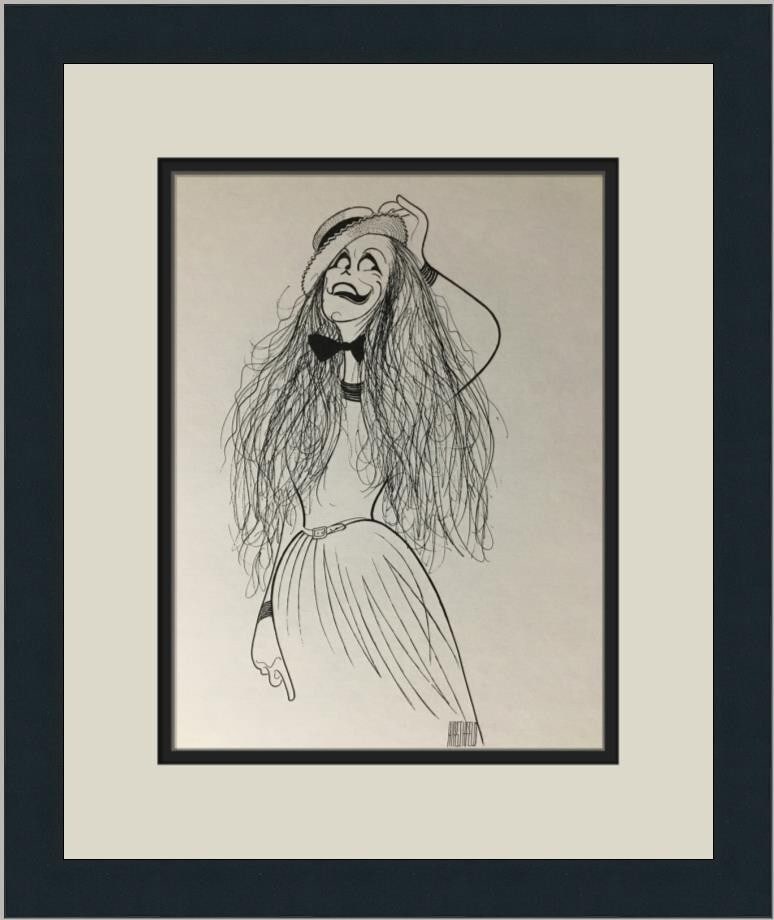 Al Hirschfeld Geraldine Fitzgerald Custom Framed Art Print 1982 (1 of 2)