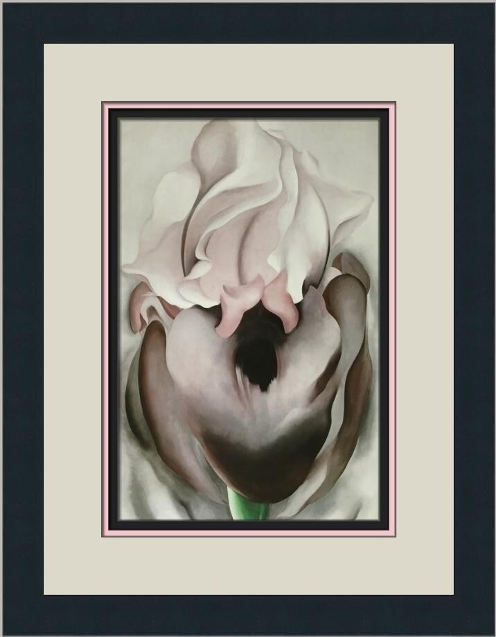Georgia O'Keeffe Black Iris II Framed Print 20x18 Abstract Art: Georgia O'Keeffe Black Iris II Framed Print 20x18 Abstract Art Celebrate the beauty of Georgia O'Keeffe's artistry with this stunning custom framed print of "Black Iris II." This medium-sized piece fe
