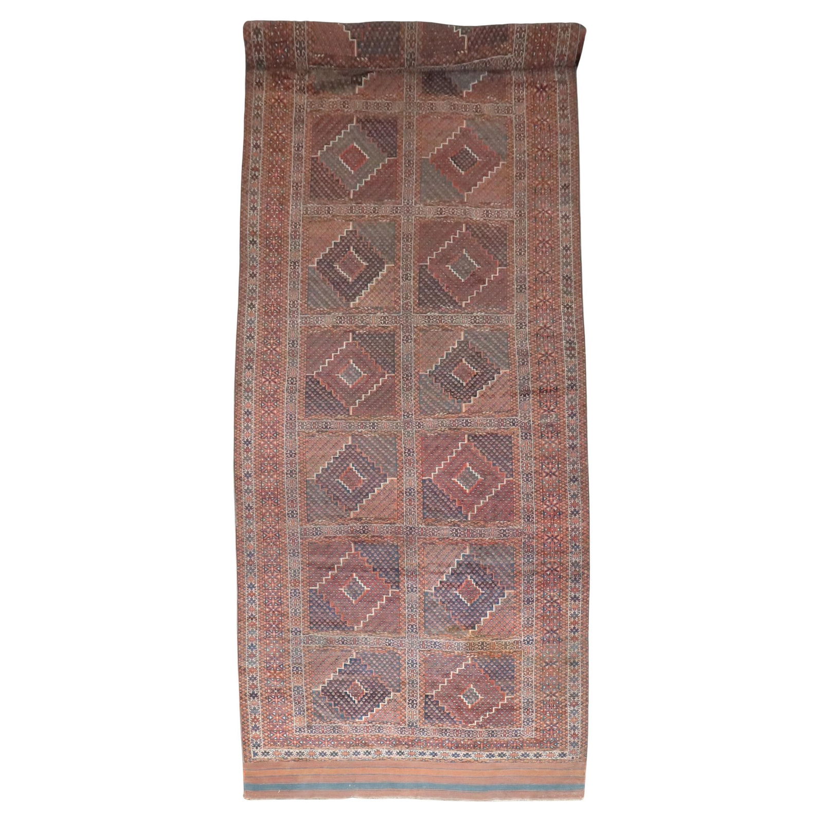 Rare Late 19th Century Turkeman Ersari Hand-Knotted Wool Rug 6'2" x 21'3" (1 of 10)
