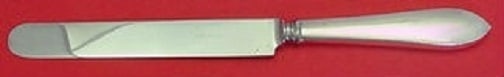 Tiffany & Co Faneuil Sterling Silver Dinner Knife Blunt 10 1/4": Tiffany & Co Faneuil Sterling Silver Dinner Knife Blunt 10 1/4" Introducing the Faneuil Dinner Knife by Tiffany & Co., a stunning piece of flatware crafted from high-quality sterling silver. This exqu