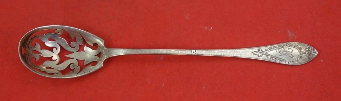 Watson Virginia Sterling Silver Olive Spoon 6 Inch Serving Piece: Watson Virginia Sterling Silver Olive Spoon 6 Inch Serving Piece This exquisite serving spoon is a 6" olive spoon from the Virginia pattern by Watson, crafted from high-quality sterling silver. Dating