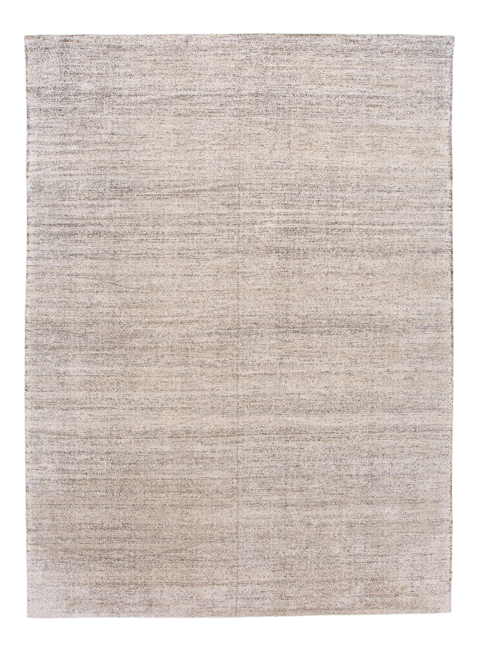 Luxurious Ivory Transitional Wool Silk Rug 9'11 x 13'8 Hand-Knotted (1 of 10)