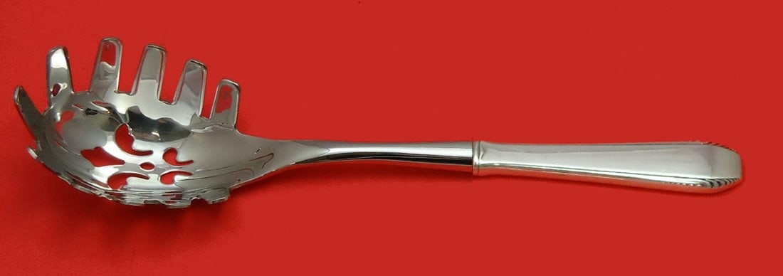 Towle Cascade Sterling Silver Pasta Server Custom Hollow Handle 10 3/4": Towle Cascade Sterling Silver Pasta Server Custom Hollow Handle 10 3/4" Introducing the Cascade Pasta Server by Towle, a beautifully crafted serving piece made from sterling silver with a custom hollo