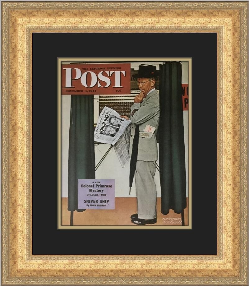 Norman Rockwell Which One Custom Framed Print 21 x 18 Vintage Art: Norman Rockwell Which One Custom Framed Print 21 x 18 Vintage Art This exquisite custom framed print features the iconic artwork "Which One" by Norman Rockwell. Created in 1983, this piece showcases R
