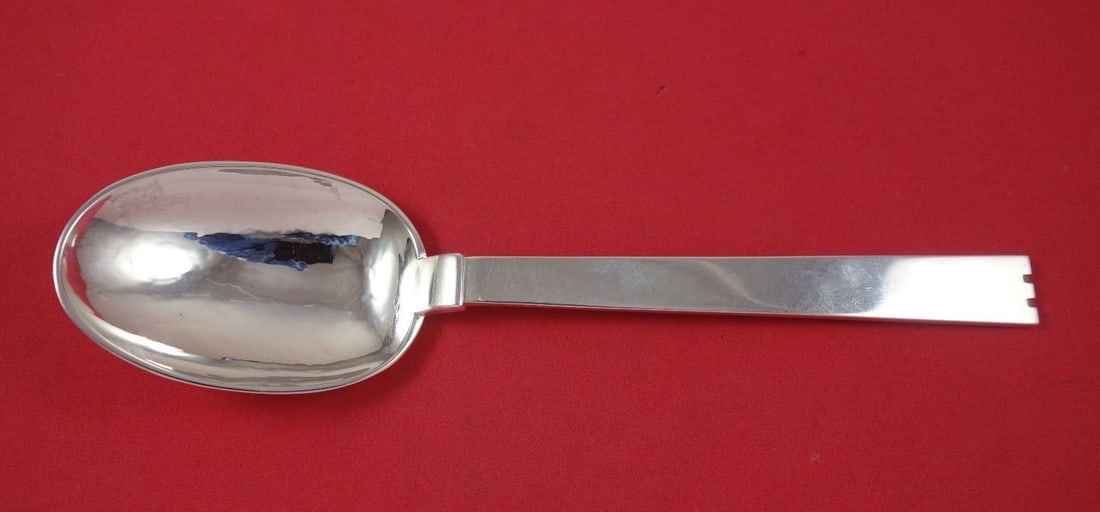 John D. Peterson Sterling Silver Serving Spoon 7 7/8 inches Unmonogrammed (1 of 2)