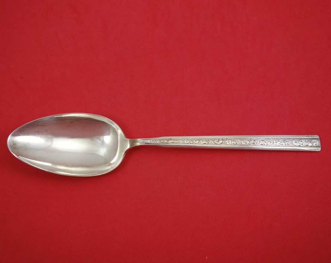 Gorham Trilogy Sterling Silver Serving Spoon Vintage 8 5/8" (1 of 2)