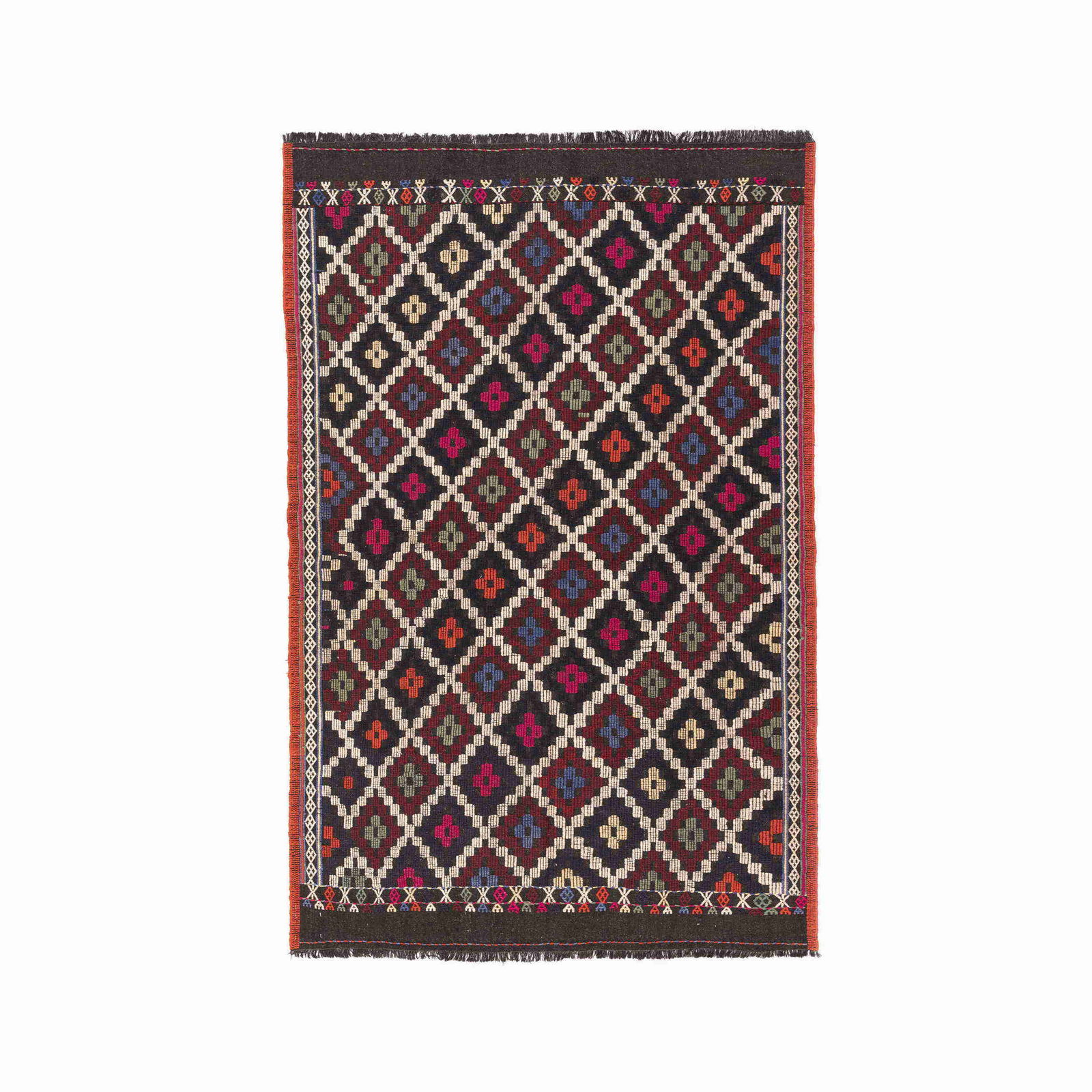 Authentic Handmade Cicim Kilim Wool Rug 63 x 94.5 Inches (1 of 8)