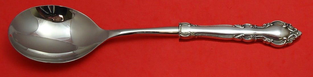 Lunt Malvern Sterling Silver Casserole Spoon Custom Made 11.25 Inches: Lunt Malvern Sterling Silver Casserole Spoon Custom Made 11.25 Inches Elevate your dining experience with this exquisite Malvern casserole spoon by Lunt. Crafted from high-quality sterling silver, thi