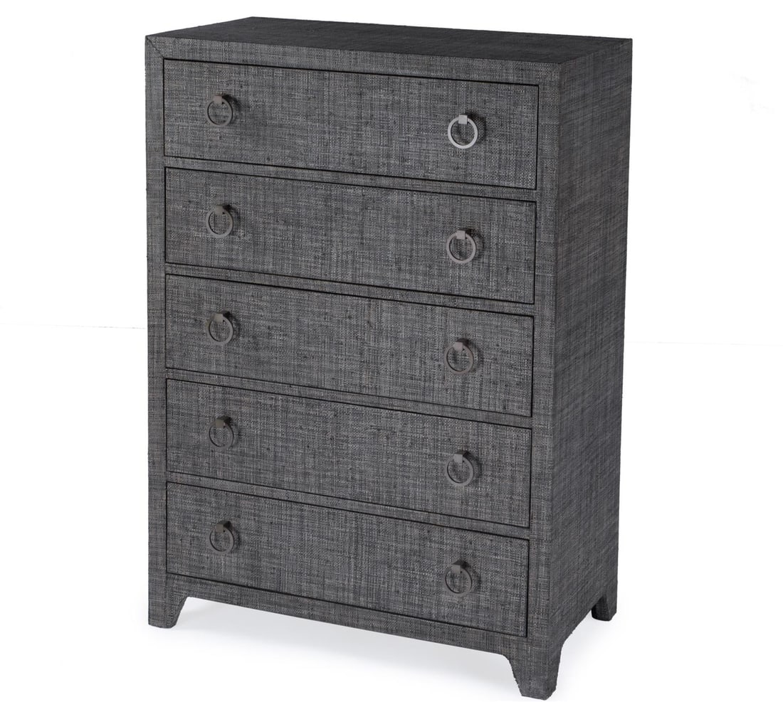 Butler Bar Harbor Charcoal Transitional Dresser 45H 32W 16D: Butler Bar Harbor Charcoal Transitional Dresser 45H 32W 16D This Butler Bar Harbor Charcoal Traditional Dresser combines classic charm with modern functionality. Featuring a sleek rectangular shape, i