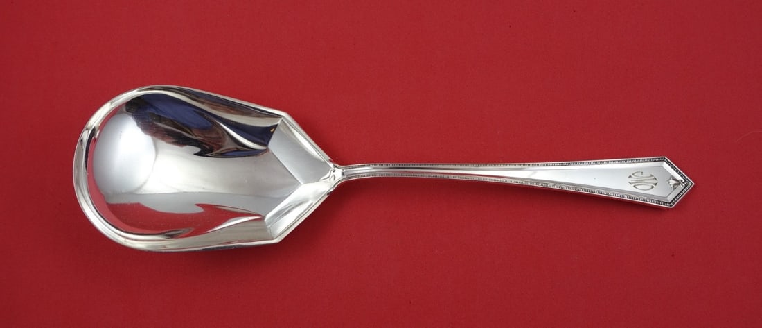 Alvin Richmond Sterling Silver Berry Spoon 9 1/4" Monogrammed (1 of 2)
