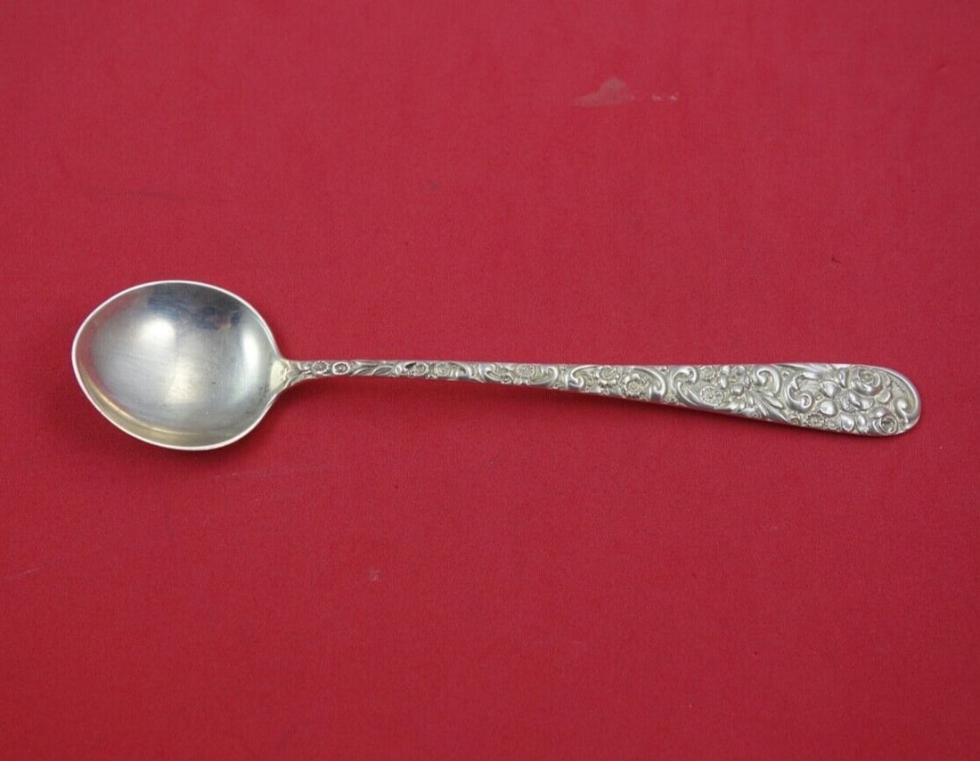 Kirk Jenkins & Jenkins Sterling Silver 5 7/8" Repousse Chocolate Spoon (1 of 2)