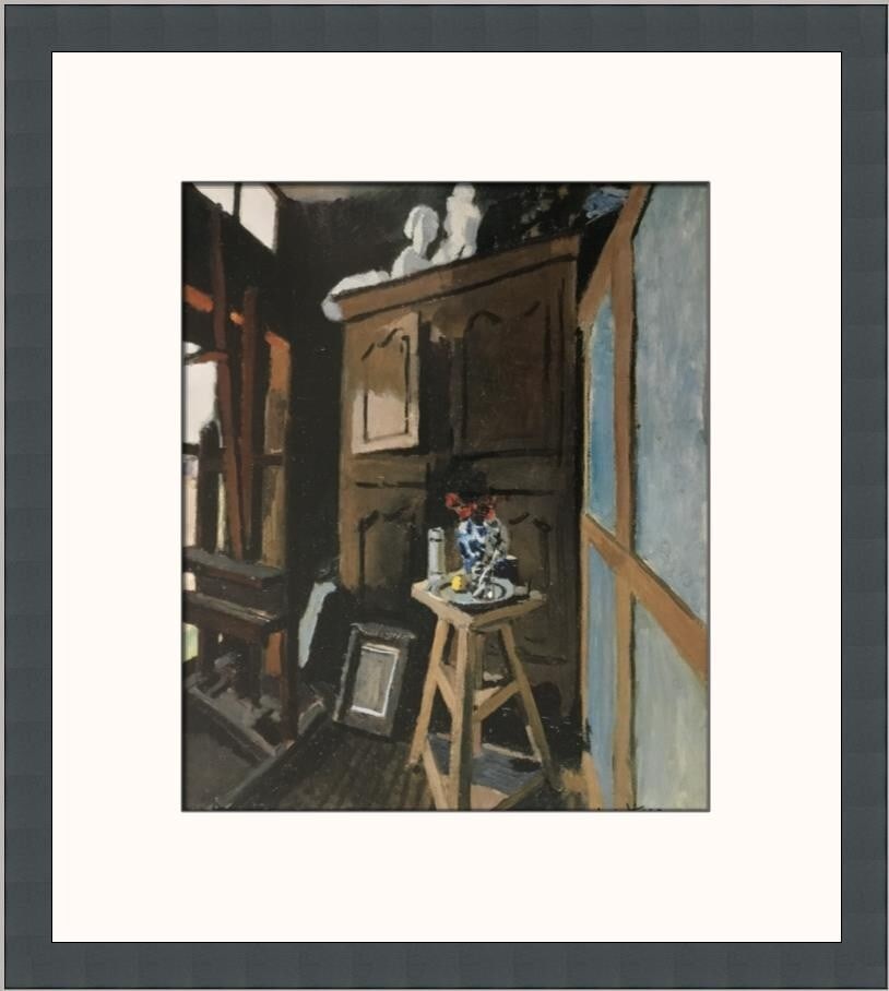 Henri Matisse Studio Interior Framed Print 1992 Impressionism Art: Henri Matisse Studio Interior Framed Print 1992 Impressionism Art This exquisite custom framed print features Henri Matisse's iconic artwork titled "Studio Interior". Created in 1992, this medium-size