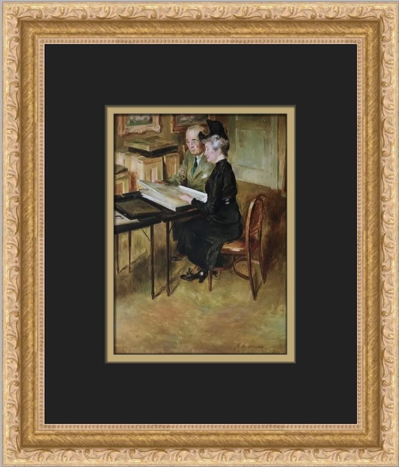Paul L Clemens Portrait of Mr and Mrs Clark Custom Framed Art Print: Paul L Clemens Portrait of Mr and Mrs Clark Custom Framed Art Print This exquisite custom framed print titled "Portrait of Mr and Mrs Clark" by artist Paul L Clemens is a stunning representation of ex
